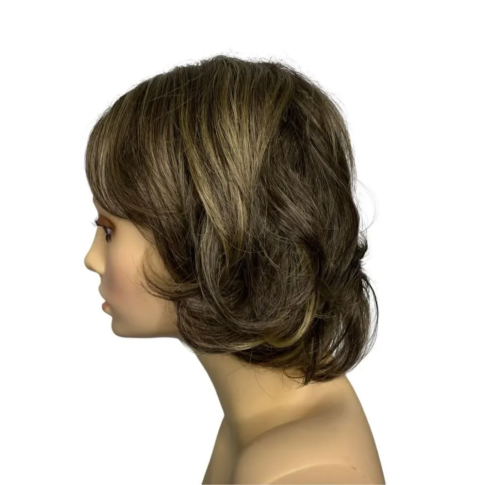 13” Light‎ Brown Short Synthetic Hair Bob Wig NEW